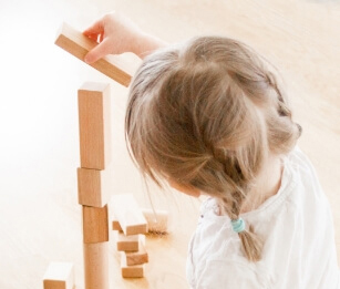 Girl Building Blocks