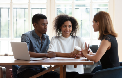 Therapist Talking to Parents