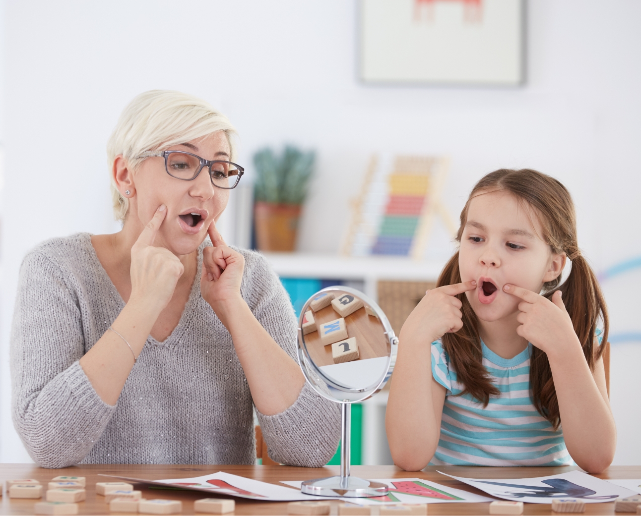 child in speech therapy