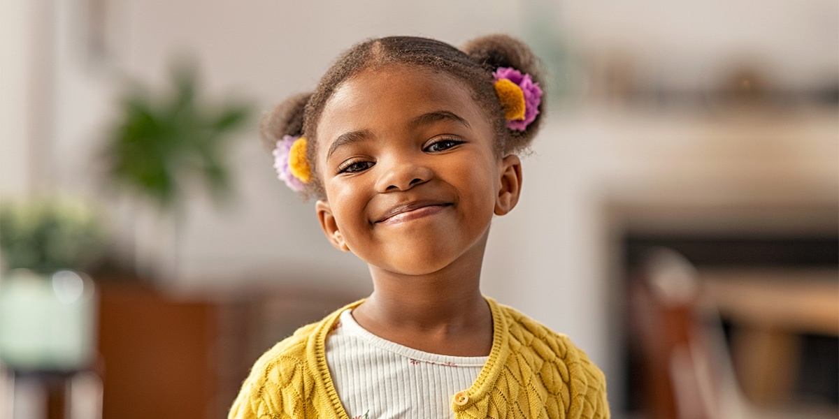 Young girl smiling